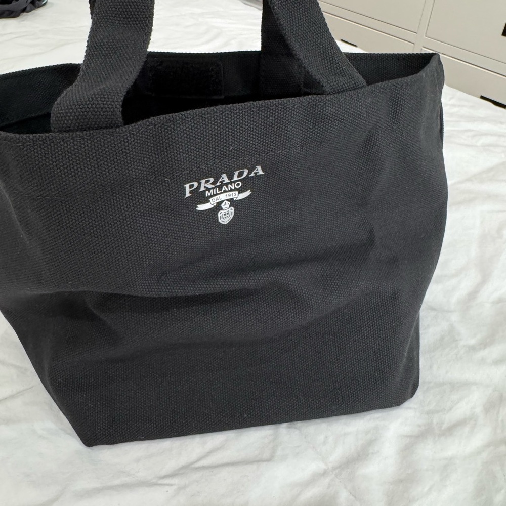 Prada Black Canvas Carryall Bag